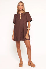Lirael Mini Dress - Espresso