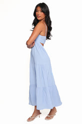 Nina Maxi Dress - Dusty Blue