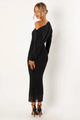 Loeve Long Sleeve Midi Dress - Black