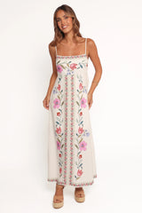Vesta Midi Dress - Pink Multi