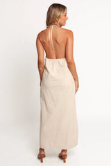 Quinley Maxi Dress - Brown/Cream