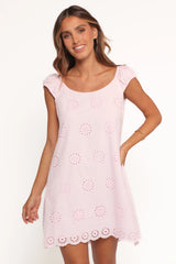 Pammy Mini Dress - Pale Pink
