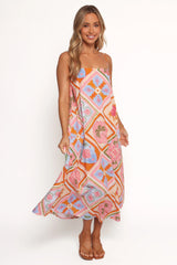 Gisela Midi Dress - Multi Tile