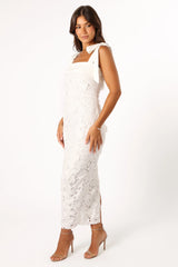 Emersyn Midi Lace Dress - White
