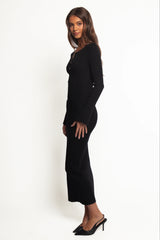 Maxwell Knit Maxi Dress - Black