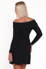 Francisco Long Sleeve Mini Dress - Black