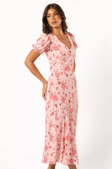 Sandra Midi Dress - Blushed Garden