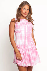 Sterling Mini Dress - Pink Check
