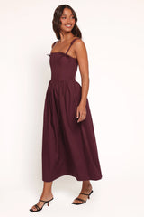 Zenobia Midi Dress - Cherry