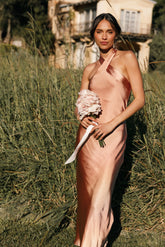 Grasie Midi Dress - Bronze