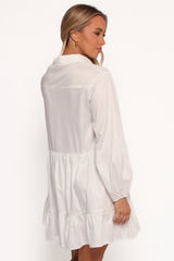 Carlotta Long Sleeve Mini Dress - White
