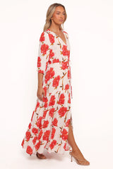 Kelda Dress - Red Floral