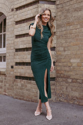 Mel Midi Dress - Emerald