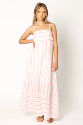 Seville Maxi Dress - Pink Stripe