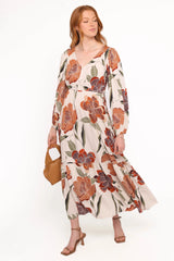 Cerwin Midi Dress - Fall Floral