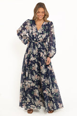 Anisa Maxi Dress - Navy Floral