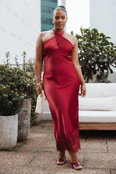 Jeannie Maxi Dress - Dark Red