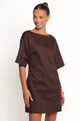 Thorne Mini Dress - Chocolate