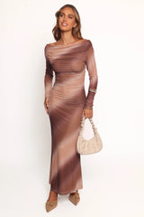 Hesper Maxi Dress - Brown Multi