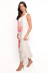 Charlize Maxi Dress - White Pink