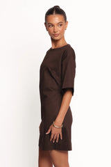 Thorne Mini Dress - Chocolate