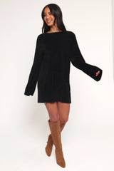 Mitchell Knit Mini Dress - Black