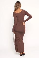 Indigo Maxi Dress - Brown