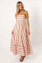 Brea Maxi Dress - Cream Stripe