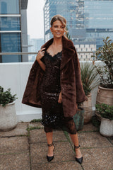 Frida Lace Midi Dress - Burgundy