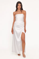 Kara Strapless Maxi Dress - White