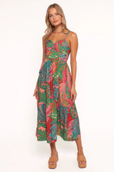 Eleonora Midi Dress - Calypso Coral