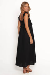 Ross Frill Strap Maxi Dress - Black