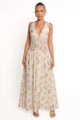 Reverie Maxi Dress - Purple Ditsy Floral
