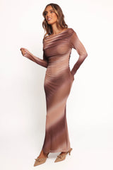 Hesper Maxi Dress - Brown Multi