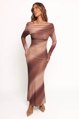 Hesper Maxi Dress - Brown Multi