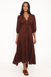 Eleonara Midi Dress - Chocolate