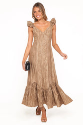 Romola Midi Dress - Bronze
