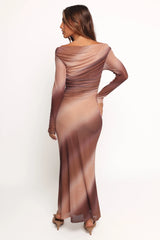 Hesper Maxi Dress - Brown Multi