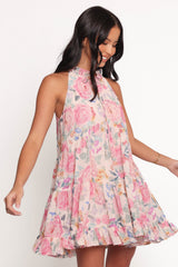 Bellamy Halterneck Mini Dress - Dreamy Bloom