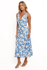 Caia Maxi Dress - Blue Floral