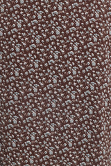 Oona Midi Dress - Brown Blue Floral