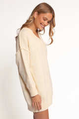 Sancia Knit Mini Dress - Cream
