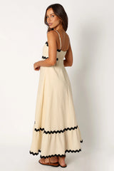 Yana Maxi Dress - Cream Black