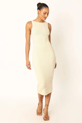 Nita Midi Dress - Beige