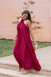 Melba Maxi Dress - Berry