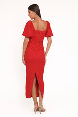 Carey Midi Dress - Red