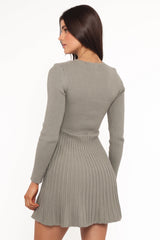 Darlina Long Sleeve Mini Dress - Olive
