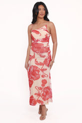 Jasmine Maxi Dress - Red Floral