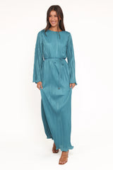 Armena Long Sleeve Maxi Dress - Teal