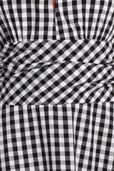 Solene Maxi Halterneck Dress - Black/White